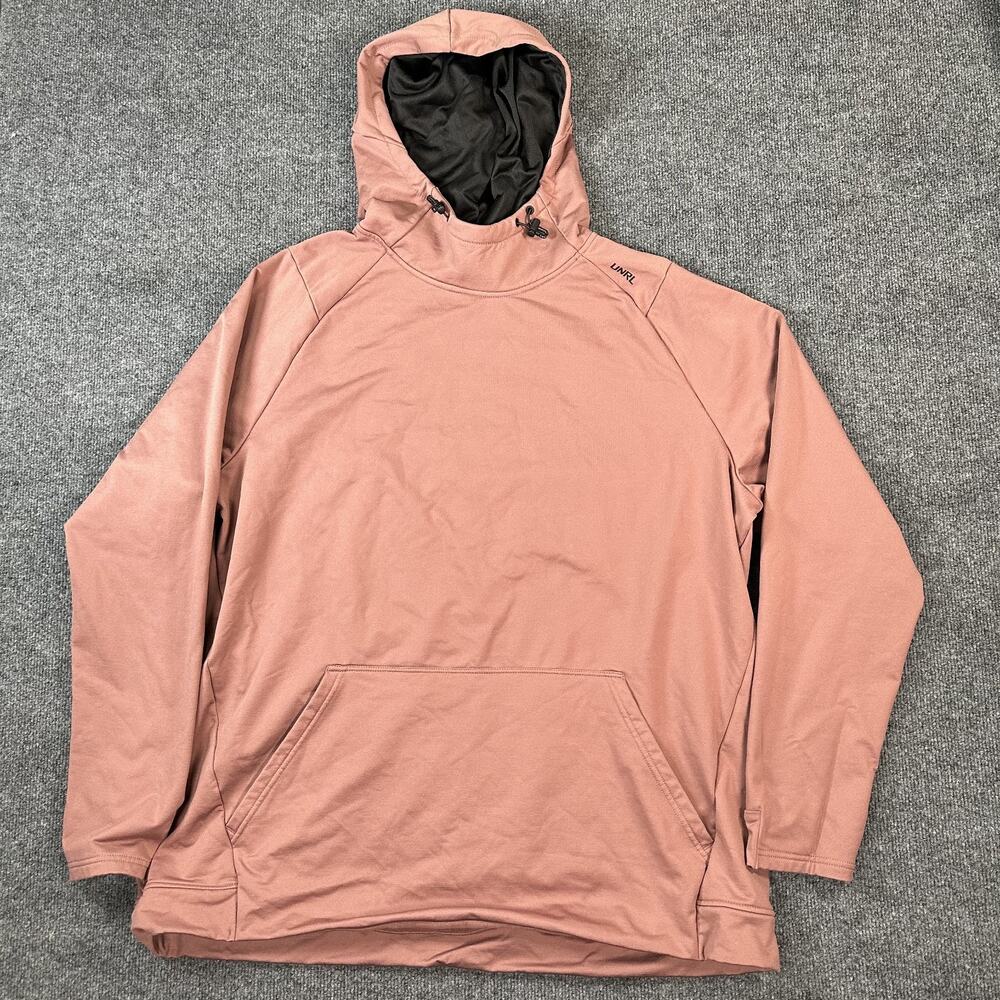 UNRL Hoodie Activewear Performance Sweatshirt Salmon Pullover Men's Size 3XL